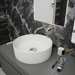 Corpa Nera Bosso/Боссо раковина  накладная D41, белый матовый