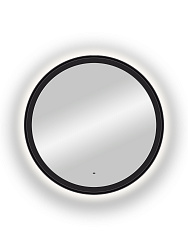 Зеркало "Planet black Led" D 1000 с бесконтактным сенсором, теплая/холодная, ЗЛП1445