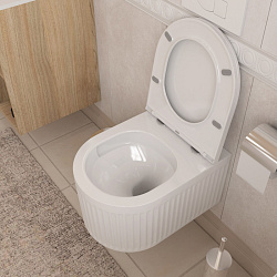 Corpa Nera Russo/Руссо унитаз подвесной безободковый,торнадо, быстрос.сиденье с микролифтом, белый