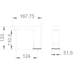 Смеситель для раковины сенсорный черный HB524-7