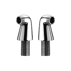 Комплект переходников 2 шт. для установки смесителя на борт ванны, 1/2х3/4, латунь/хром