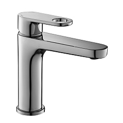 Смеситель для раковины, монолитный, высота излива 12 см, длина 13 см, латунь/хром, RS33-13