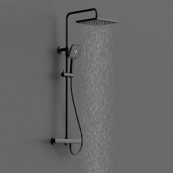 Душевая стойка Next VSFS-1N0TMB термостатическая без излива, 25см верх душ, черный, , шт