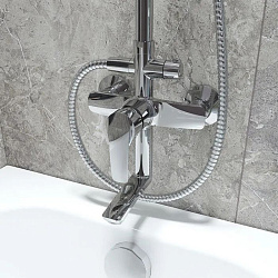 Смеситель с верхним душем и изливом, Ray, IDDIS, RAYSB3Fi06