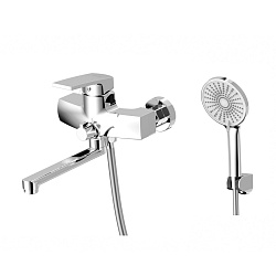 Cмеситель для ванны с коротким поворотным изливом 200 мм, хром