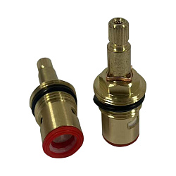 Кран-букса М18х1.5 (20 шлицов) с керам. прокладками, поворот 90°, на горячую воду, блистер