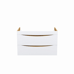 Тумба подвесная, 80 см, белая/золотистый дуб, Cloud, IDDIS,