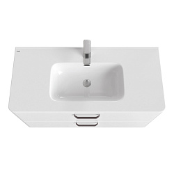 Тумба напольная с умывальником, белая, 100 см, Brick, IDDIS, BRI10WFi95K