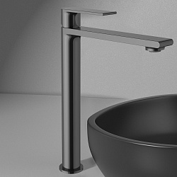 Смеситель для раковины Vogue VBF-1V2GM однорычажный, вороненая сталь, , шт