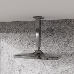 Душевая насадка верхняя прямоугольная, хром с белым, Esper, IDDIS, ESP25CSi64