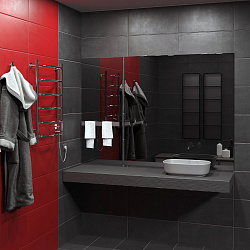 Aringa Берген полотенцесушитель лесенка электрический 80*50, хром