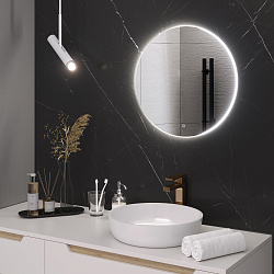Зеркало/LED-подсветка/круглое (50см)/сенсор.выключатель Milan/AQUA DE MARCO