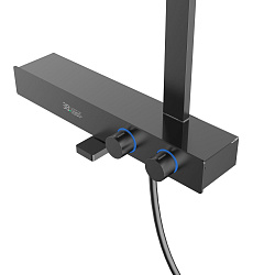 Душевая стойка Inspire VSFS-3I13TGM термостатическая с изливом, вороненая сталь, , шт