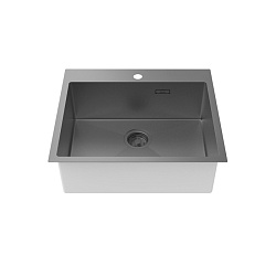 Мойка, нерж. сталь, графит, 590*510, Haze, IDDIS, HAZ59GMi77
