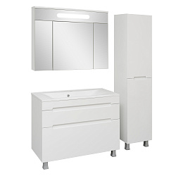 Шкаф-пенал/белый/напольный (40см)Olivia/AQUA DE MARCO