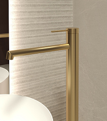 Смеситель для раковины напольный Rim VFBF-2R1BG, однорычажный, брашированное золото, , шт