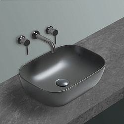 Раковина керамическая Vincea VBS-102MA, 455*325*135, накладная, цвет антрацит матовый, , шт