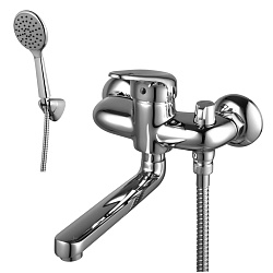 Смеситель для ванны с поворотным изливом 17 см, боковой поворотный переключатель, латунь/хромLM4114C