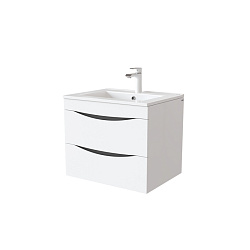 Тумба с умывальником, подвесная, 60 см, белая, Cloud, IDDIS, CLO60W0i95K