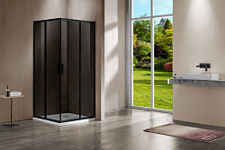 Душевой уголок Garda VSS-1G1012CGB, 1200*1000, черный, стекло тонинрованное, , шт