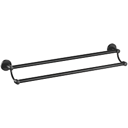 Держатель для полотенец, двойной 600 мм, черный HB8709