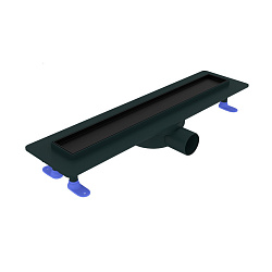 Corpa Nera Salieri/Сальери душевой трап 50 см под плитку с гидрозатвором, черный