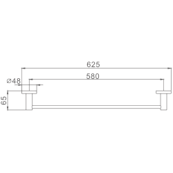Держатель для полотенец 600 мм, черный HB8701