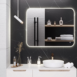 Зеркало/LED-подсветка (80см*100см)/сенсор.выключатель Milan/AQUA DE MARCO