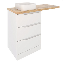 Тумба NORDIC 60 /3 ящ /напольная/белая/под столешницу/AQUA DE MARCO
