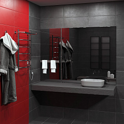 Aringa Берген полотенцесушитель лесенка электрический с полкой 80*50, хром