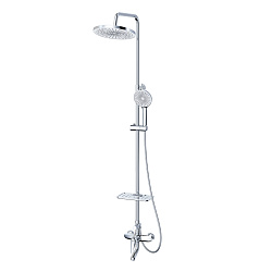 Душевая система с тропическим душем и поворотным изливом, хром