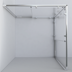 Душевой уголок Garda VSS-1G8090CLG, 900*800, брашированное золото, стекло прозрачное, , шт