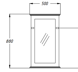 Зеркало Opadiris Палермо 50, цвет светлый орех