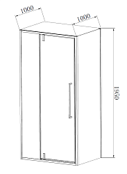 Душевой уголок Slim-N VSR-4SNP1012CL, 1200*1000, хром, стекло прозрачное, , шт