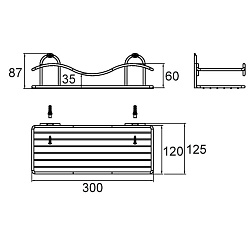 Полка прямая, проволока стальная, 04, Milardo, 304W000M44