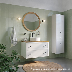 Тумба подвесная, под столешницу 80 см, белый матовый, Torr, IDDIS, TOR80WBi95