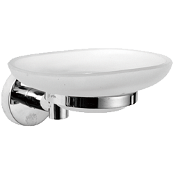 Мыльница стеклянная, хром HB1702