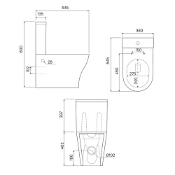 Унитаз-компакт, безободковый, Stone, IDDIS, STNRDSEi24