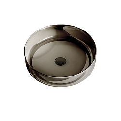 Раковина прозрачная Vincea VBS-6T16B, 450*450*130, накладная, цвет черный, , шт