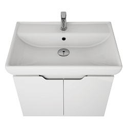 DREJA.eco Тумба Q (D), 70 см, подвесная, 2 дверцы, белый глянец (Дрея Q 70)
