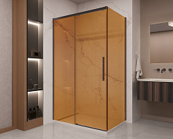 Душевой уголок Stella VSR-1ST9012GSB, 1200*900, черный, стекло янтарь, , шт