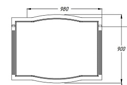 Зеркало Opadiris Лаура 120, цвет белый с патиной