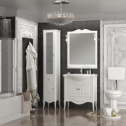 Пенал Opadiris Брунелла, цвет белый матовый, левый