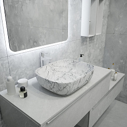 Corpa Nera Viotti/Виотти  50 раковина накладная, artceramic, белый мрамор