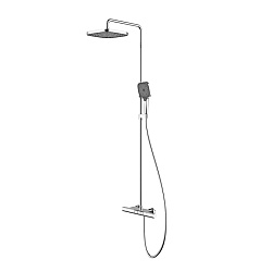 Душевая система с тропическим душем с термостатом, хром глянцевый, SpaHome, IDDIS, SPHSBTKi06