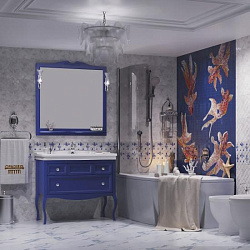 Тумба Opadiris Валери 105, цвет сапфир (под раковину Kirovit Модерн 105)