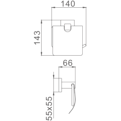 Держатель для туалетной бумаги, хром HB8603