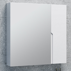 Зеркальный шкаф/белый/глянец(80см)Palermo/AQUA DE MARCO