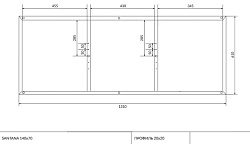 Вывод Рама д/ванны: Santana 140 NEW метал. в комплекте со сборочным пакетом, Сорт1