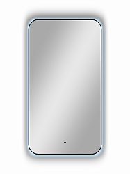 Зеркало "Torry Led" 600х1200 с фоновой подсветкой, беск-тным сенсором, черной окантовкой, подогрев